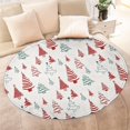 thumbnail image 4 of Multicolor Christmas Tree Pattern Round Blanket,Comfortable Soft Flannel Throw Blanket,All Season,Warm Lightweight Blankets for Sofa Bed Couch Living Room Chair 47"x47", 4 of 5