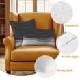 thumbnail image 6 of Ombre Waves Outdoor Pillow Covers 18x18 Set of 2,Waterproof Patio Throw Pillowcase Protectors,Abstract Art Gradient Black Modern Square Decorative Pillow Shams Cushion Covers for Seat Bed Couch Sofa, 6 of 8