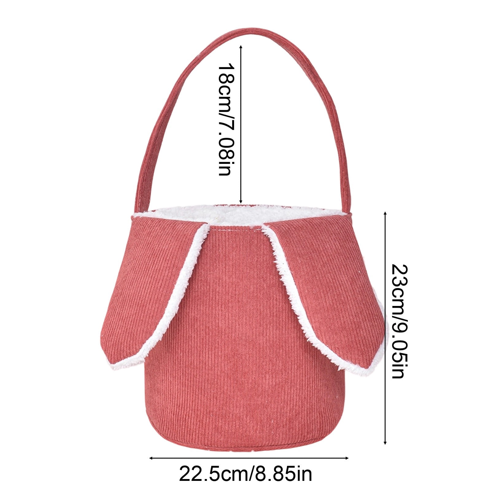 Lunxisen 3 Pcs Corduroy Fleece Easter Basket Stuffers Holiday Gift Bag Candy Pouch Kids Party Favor