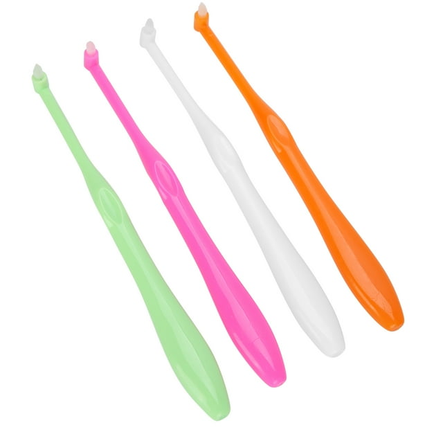 Limpiadores interdentales BuyWeek cepillo de dientes de ortodoncia 4 piezas color verde naranja blanco rosa