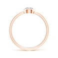 thumbnail image 2 of ANGARA Natural Bezel-Set Diamond Solitaire Engagement Ring in 14K Rose Gold for Women (Size-4.4mm| Color-H| Clarity-SI2) | April Birthstone, Anniversary, Jewelry Gift for Women | Natural Diamond Ring, 2 of 10