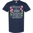 thumbnail image 3 of Inktastic Blessed to Be a Mom, Grandma, and Great Grandma Pink Flowers T-Shirt, 3 of 5