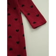 thumbnail image 6 of Kiapeise Baby Girls Valentine's Day Romper Heart Print Long Sleeve Jumpsuit, 6 of 8