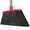 Black-red, variant on Heavy Duty Broom, 55 Inch Long Handle Outdoor Large Angle Brooms, Commercial Broom for Sweeping Indoor, for Home Garage Kitchen Office Courtyard Lobby Patio Lawn Concrete