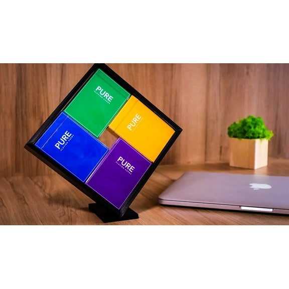 Diamond Display - 3D Printed 4 Playing Card Deck Display Case by EB