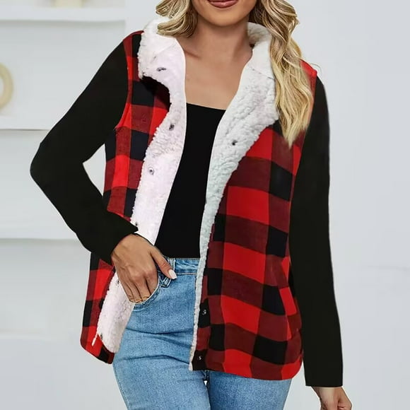 EGNMCR Puffer Vest Women, Sleeveless Parkas for Women,Women Sleeveless Hood Winter Puffer Vest Outwear Women Warm Pocket Hooded Coat Print Jacket Winter Sleeveless Down Parkas Women Coat