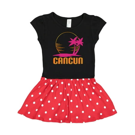 

Inktastic Cancun Mexico Sunset Gift Toddler Girl Dress
