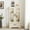 White, variant on 47" Curio Glass Display Cabinet with Light Bulb, Curio Storage Cabinet with Mirrored Back Panel, Adjustable Shelves and Tempered Glass Doors for Living Room, White