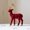 Red 2, variant on Christmas Reindeer Deer Elk Ornaments Decoration Silver Red Glitter Deer Figurines House Tabletop Decor Window Display Holiday Party Accessories