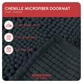 thumbnail image 3 of My Doggy Place Dog Mat for Muddy Paws, Washable Dog Dog Mat, Charcoal, 3 of 8