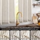 thumbnail image 2 of Cortinas de cocina de lino Jinchan a rayas, 90 cm, color topo, 2 paneles, 2 of 9