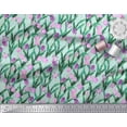 thumbnail image 3 of Soimoi Japan Crepe Satin Fabric Leaves & Tulip Floral Printed Craft Fabric by The Yard 42 Inch Wide, 3 of 3