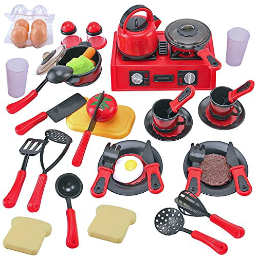 Liberty Imports 44 Piece Mini Breakfast Stove Kitchen Appliance Play Food Toy SE for sale online 