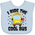 thumbnail image 3 of Inktastic I Ride the Cool Bus with Yellow Bus Boys or Girls Baby Bib, 3 of 4