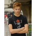 thumbnail image 3 of Tstar Dancing Skeleton Halloween Shirts for Kids Boys Girls Clothing Kids Shirt X-Small Black, 3 of 7