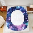 thumbnail image 5 of Castle Fairy Abstract Video Game Bed Sheets,Bling Cosmos Galaxy King Sheets, 5 of 7