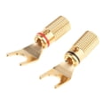 thumbnail image 4 of Conector Banana Tipo Y/U de 2 Piezas Sunnimix Conectores de Audio Color Dorado, 4 of 7