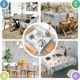 thumbnail image 4 of Blue Christmas Snowflake Pattern Square Tablecloth,Waterproof Square Table Cover,Wipeable Spillproof Washable Table Cover for Home Kitchen Party Decor 42"X42"(107x107cm), 4 of 6