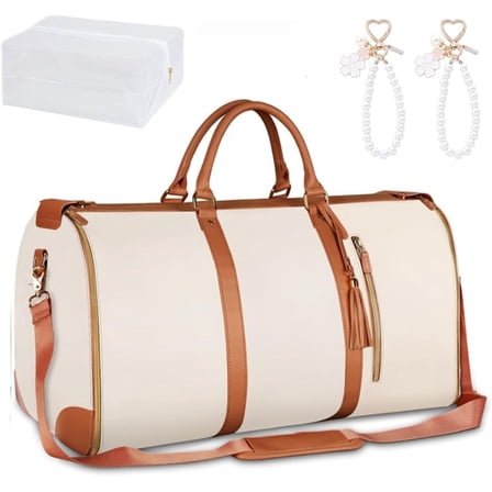 Foldable Travel Bag 2.0 with Wheels, Convertible Garment Duffel Carry On & Toiletry Bag