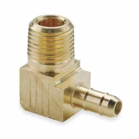 Parker 1/4 MNPT x 3/8 Barb Brass 90 Degree Elbow 229-8-4