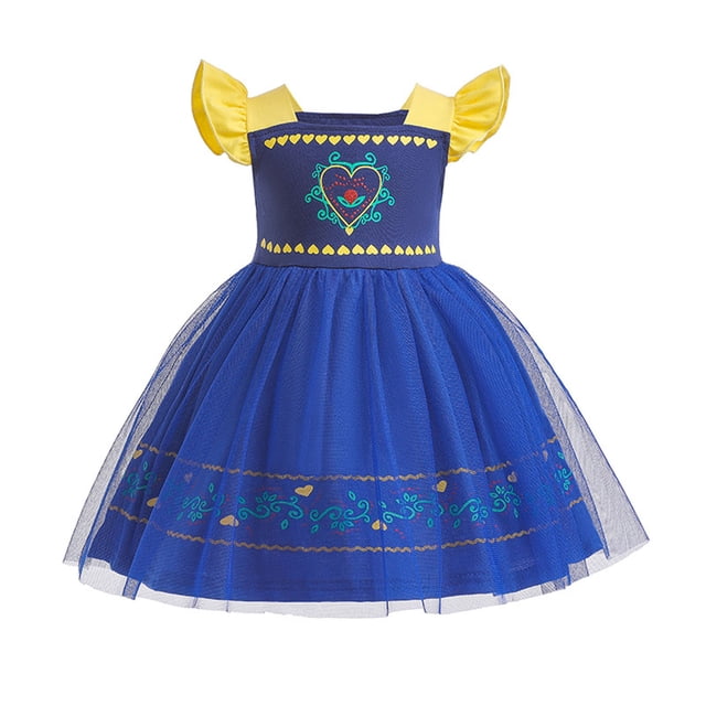 toraway Robes Mignonnes pour Enfants Filles Printemps et Été Robe Princesse Douce Robe pour Enfants Robe de Performance Vêtements pour Enfants 1-2 Ans