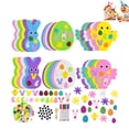 thumbnail image 2 of Easter Foam Stickers Set DIY Egg Rabbit Chicken Easter Decorations Easter Craft Kit Family Interaction, 2 of 7