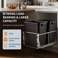 thumbnail image 2 of Pull Out Trash Can Under Cabinet,40 × 2 QT Under Sink Garbage Waste Recycling Bin,Under Mount Waste Container with Adjustable Sliding Track, Includes Garbage Bins, 2 of 7