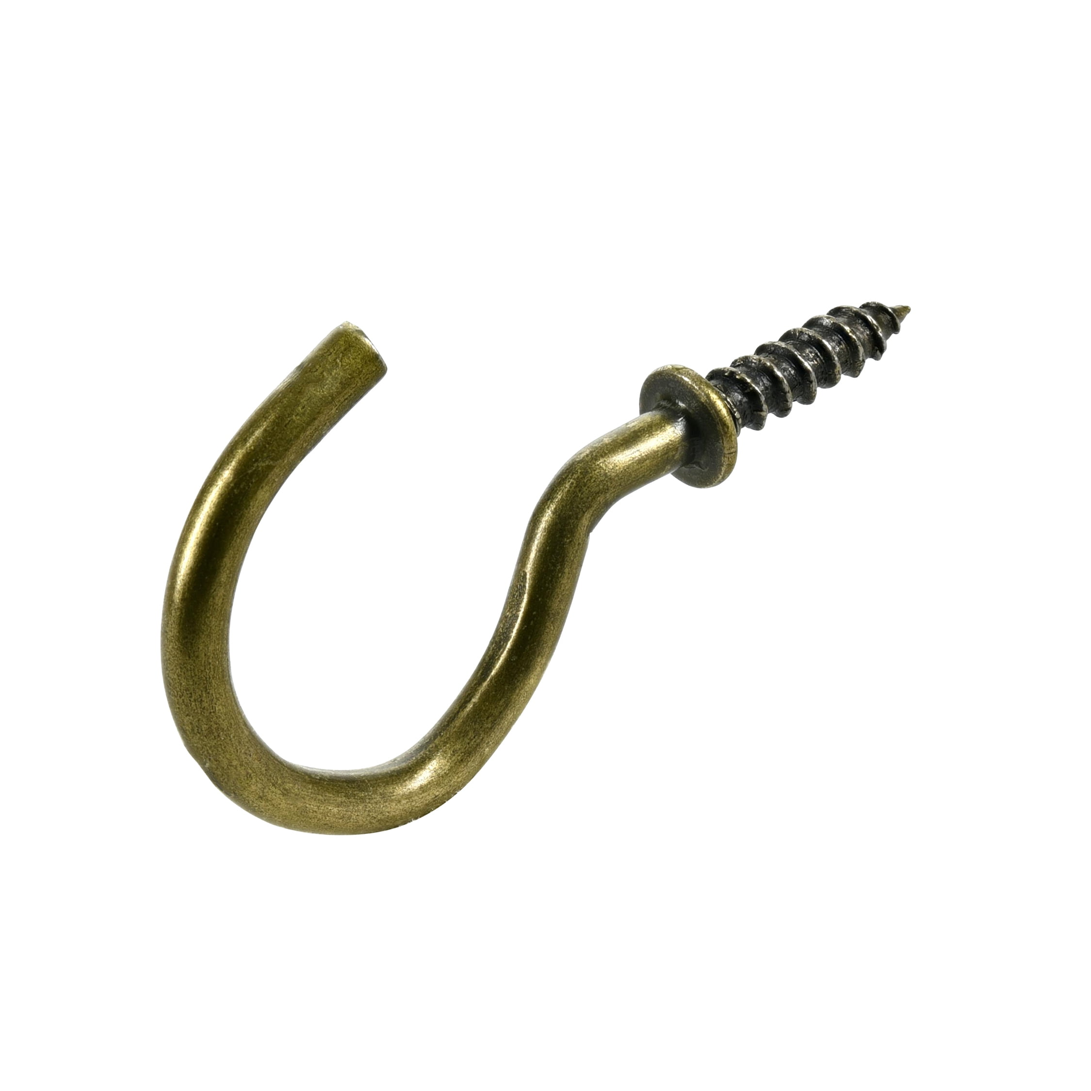 Ook Cup Hooks, 1-1/4", 1 lbs, Screw Hooks, Steel, Matte Brass, 40 pack
