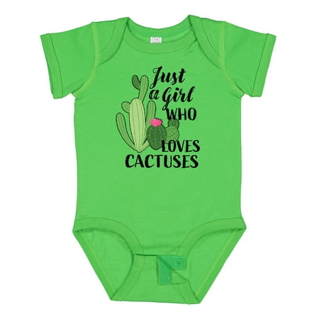 

Inktastic Just a Girl Who Loves Cactuses Girls Baby Bodysuit