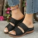 thumbnail image 2 of WILLBEST Sandalias Antiderrapantes Para Mujer, Zapatos De Mujer, Sandalias De Cuña Con Suela Gruesa, Sandalias De Una Pierna Huecas Con Flores De Moda, 2 of 8
