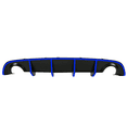 thumbnail image 5 of Ikon Motorsports Compatible with 15-23 Dodge Charger SRT V2 Style Rear Diffuser with Blue Reflective Tape, 5 of 9