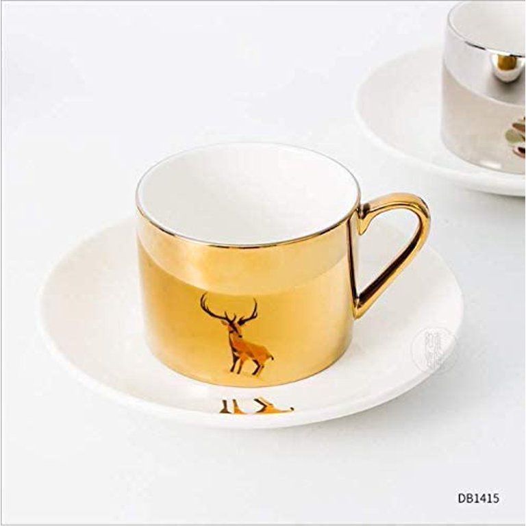 Reflection coffee cup with plate cool cups and mugs creative mark