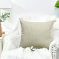 thumbnail image 5 of Funda de cojín de sofá para el hogar, funda de almohada con borlas, de algodón y cáñamo, sin núcleo, 2 uds., 5 of 5
