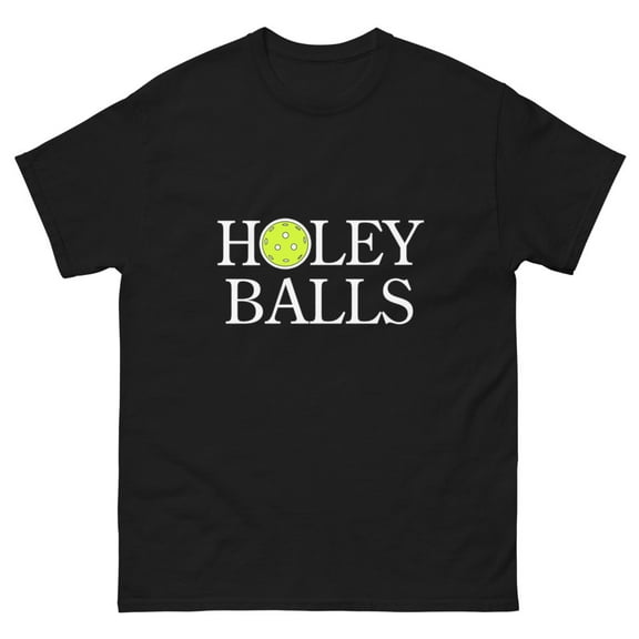 Holey Balls Pickleball T-Shirt - Men's classic tee (Black, S)