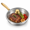With lid-11.81in, variant on 11.81in Titanium Hammered Frying Pan With Lid, Durable Non-Stick Cookware For All Stovetops