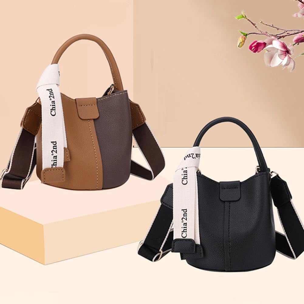 DIY PU Leather Bag Making Kit for Women Handbags Sewing Kit 6.7x6.7 Inch Brown