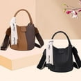thumbnail image 6 of 1 Set DIY PU Leather Bag Making Kit for Women Handbags Sewing Kit for Adult DIY Bucket Bag Making Kit with Lined Pockets DIY Purse Cross Leather Craft Bag Making Supplies 6.7x6.7 Inch Brown, 6 of 9
