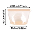 thumbnail image 3 of Reusable Silicone Food Storage Bag Clear Window Design Airtight Seal Refrigerator Freezer Food Pouch, 3 of 4