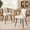 Brown, variant on Daluvenix Rattan Dining Chairs Set of 4 Accent Chairs with Rattan Backrest & Teddy Fleece Fabric Cushion Black