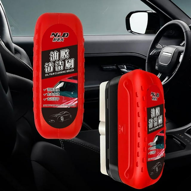 Fiudx Limpiador de Vidrios, Eliminador de Película de Aceite Autogloss, Lluvia Shieldguard, Paño de Esponja Ecoclean, Parabrisas de Coche y Ventanas Del Hogar, Esencial para Seguridad Del Conductor,