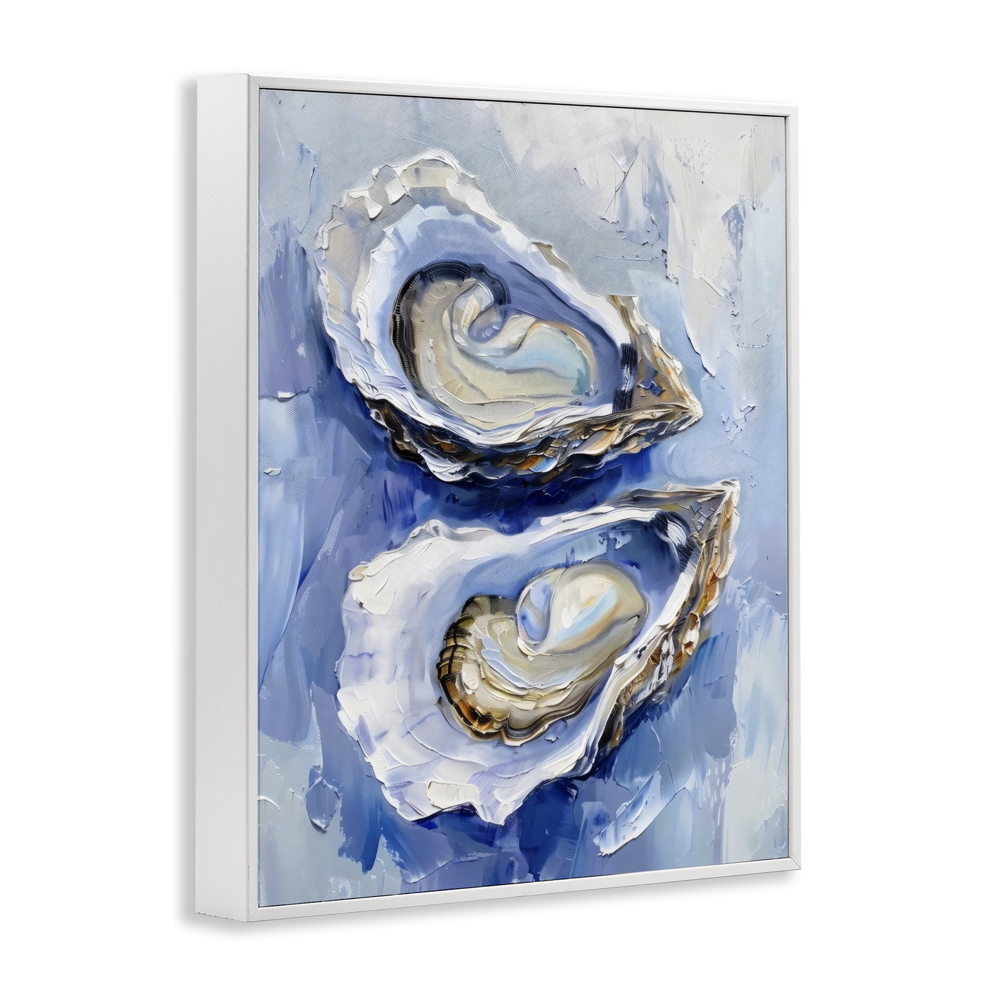 Stupell Industries Oysters On The Half Shell White Framed Giclee Art, design by Creative Studio