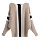 thumbnail image 1 of Jersey GABERLY con cuello de barco y mangas de ala de murciélago, tejido Dolman, para mujer, 1 of 4
