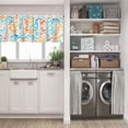 thumbnail image 5 of LALILO Kitchen Curtain Valance Colorful Ikat Watercolor Rod Pocket Window Curtain 52"x 18" Set of 2, 5 of 5