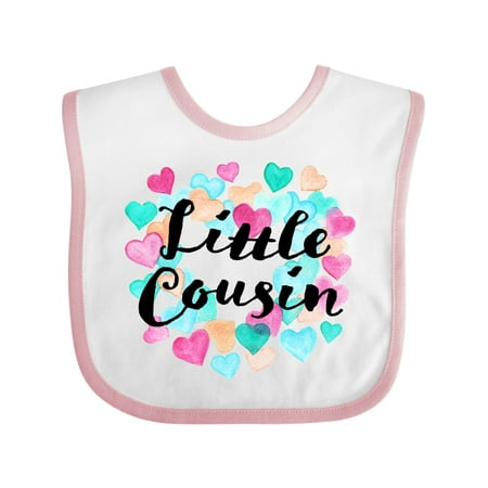 

Inktastic Little Cousin Hearts Gift Baby Boy or Baby Girl Bib