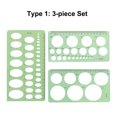 thumbnail image 3 of 1 Set Circle Stencil Plastic High-quality Convenient Use Eye-catching Templates for Drafting Exquisite Appearance Long Lifespan Type 1, 3 of 7