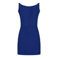 thumbnail image 4 of Summer Dress for Women Sleeveless V Neck Solid Slim Fit Mini Dress Elegant Comfortable Fashion Short Party Dress, 4 of 6