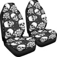 thumbnail image 3 of XYZCANDO Car Seat Covers Waterproof Car Front Seat Covers Front Car Seat Covers Stretchable Thin Truck Sedan, Skull and Rose Print, 3 of 10