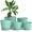 Aqua, variant on - Plant Pots Indoor with Drainage - 7/6.6/6/5.3/4.8 Inches Home Decor Flower Pots - Plastic Planters for Indoor Plants, Cactus, Succulents Pot (Mint, Pack of 10)