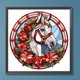 thumbnail image 1 of Cuadros Decorativos Pintura de diamante 5D DIY Taladro redondo completo Kit de caballo de vidrieras Decoración para el hogar Wdftyju embutido en tela, 1 of 7