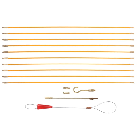 FOMIYES 1Set Wire Fishing Kit Fiberglass Rods Cable Puller Tool for Residential and Commercial Use